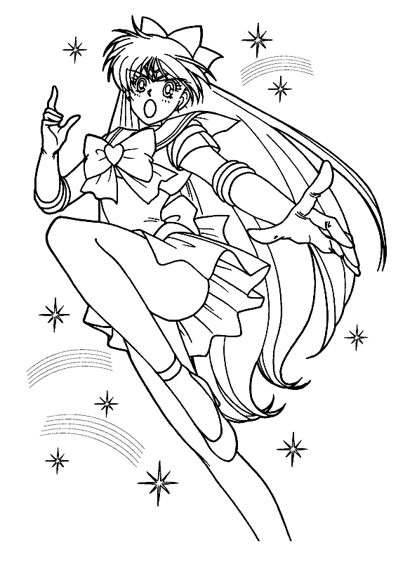 Drawing 9 from Sailor Moon coloring page to print and coloring