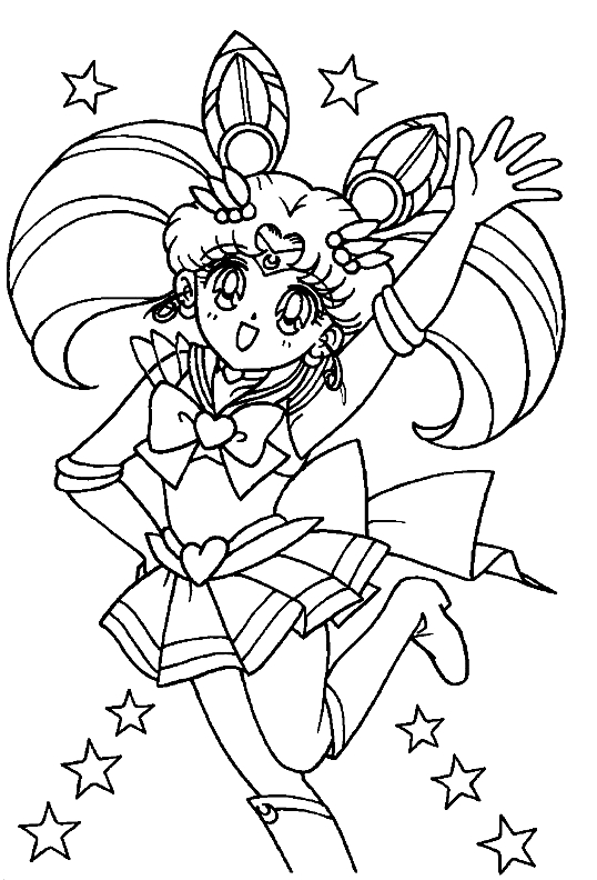  Dibujo de Sailor Moon para colorear