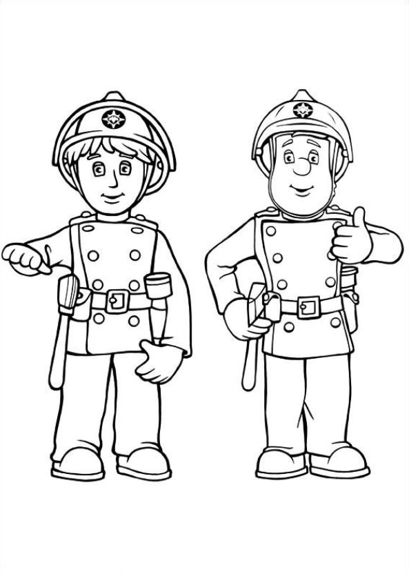 Drawing 5 from Fireman Sam coloring page to print and coloring