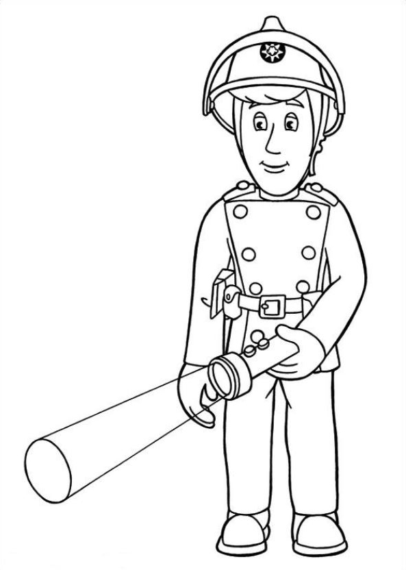 Drawing 10 from Fireman Sam coloring page to print and coloring