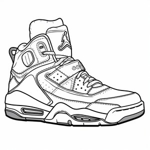 Jordan Nike Shoes coloring page