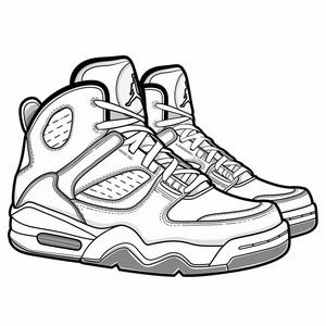 Jordan Nike Shoes coloring page