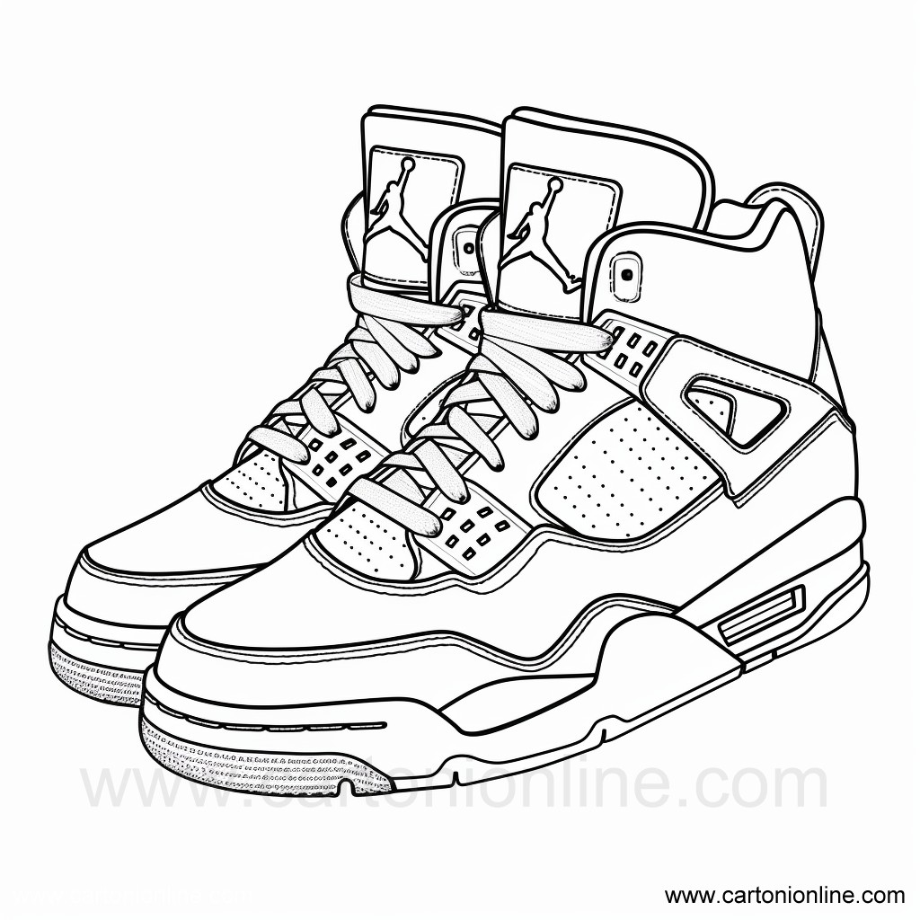 Coloriage 20 de Jordan Nike Chaussures  imprimer et colorier