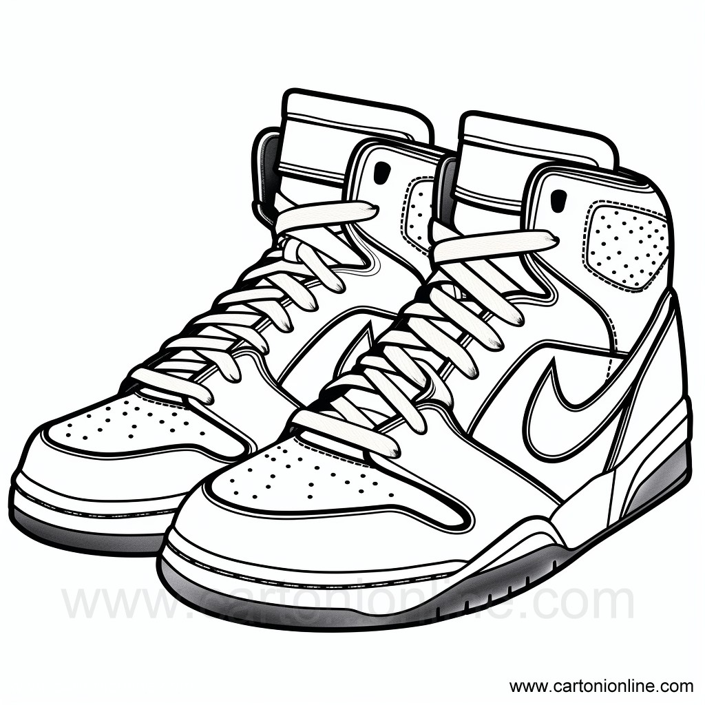 Jordan Nike Shoes 21  coloring page to print and coloring