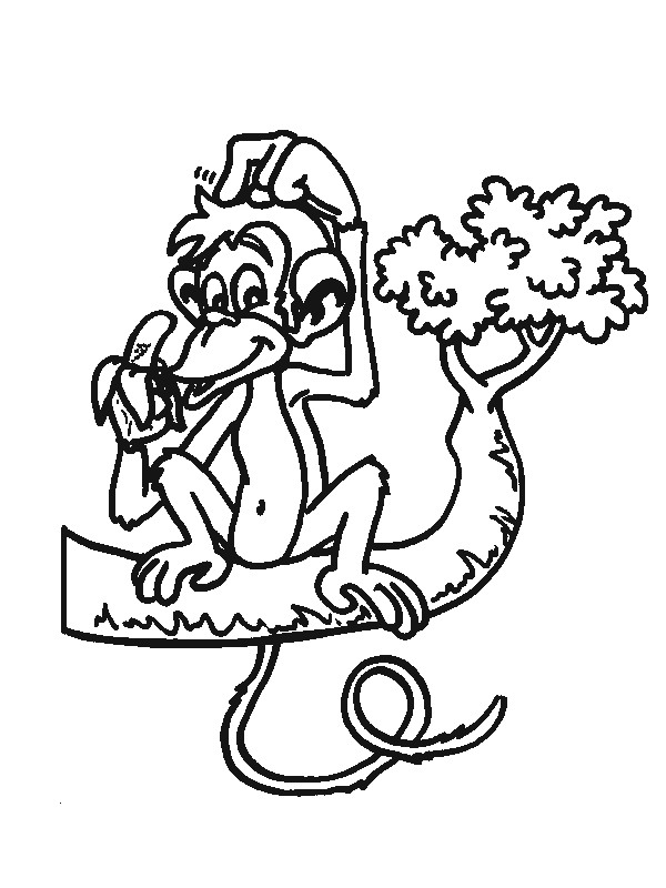 Desenho 9 de Macacos para imprimir e colorir