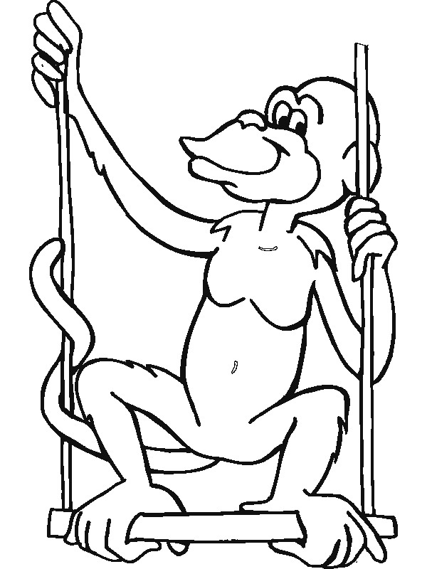 Desenho 10 de Macacos para imprimir e colorir