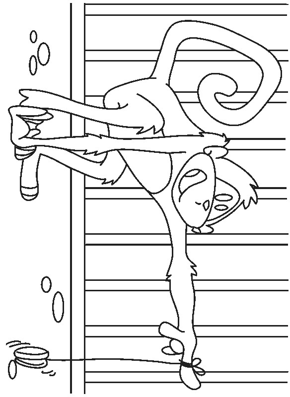 Desenho 23 de Macacos para imprimir e colorir
