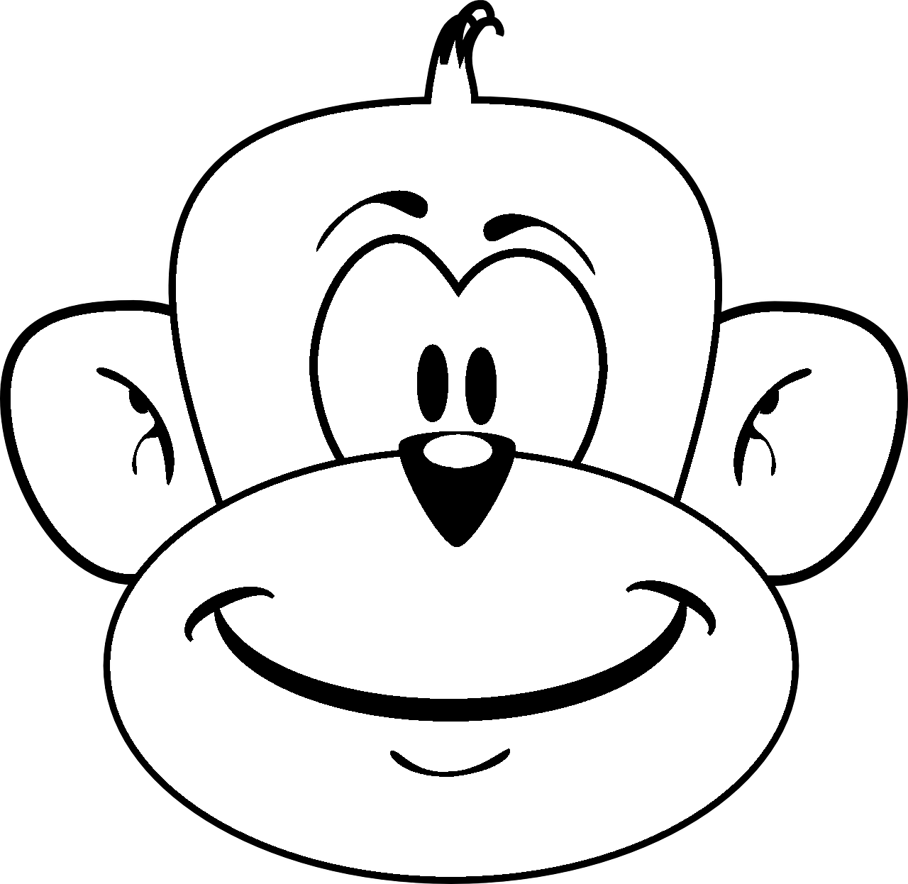 Disegno da colorare di una scimmia