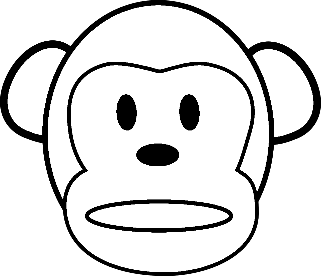 Disegno da colorare di una scimmia