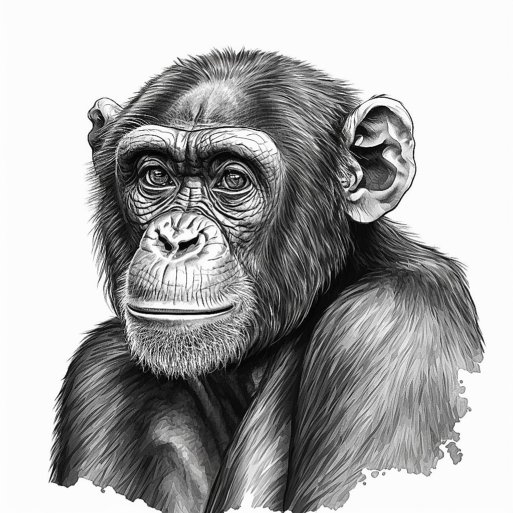 Disegno Scimpanz 08 di Scimpanz da stampare e colorare