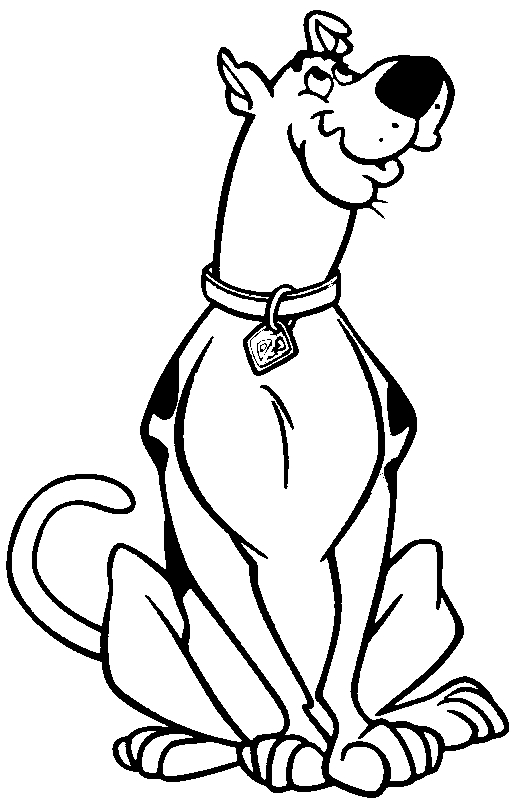 Dibujo 1 Scooby-Doo para imprimir y colorear
