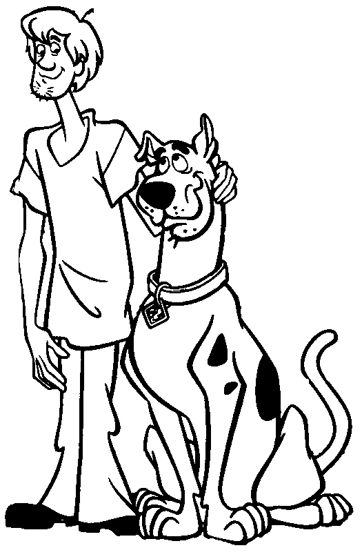 Dibujo 3 Scooby-Doo para imprimir y colorear