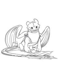 Dibujos de Chimuelo de Cómo entrenar a tu dragón para colorear