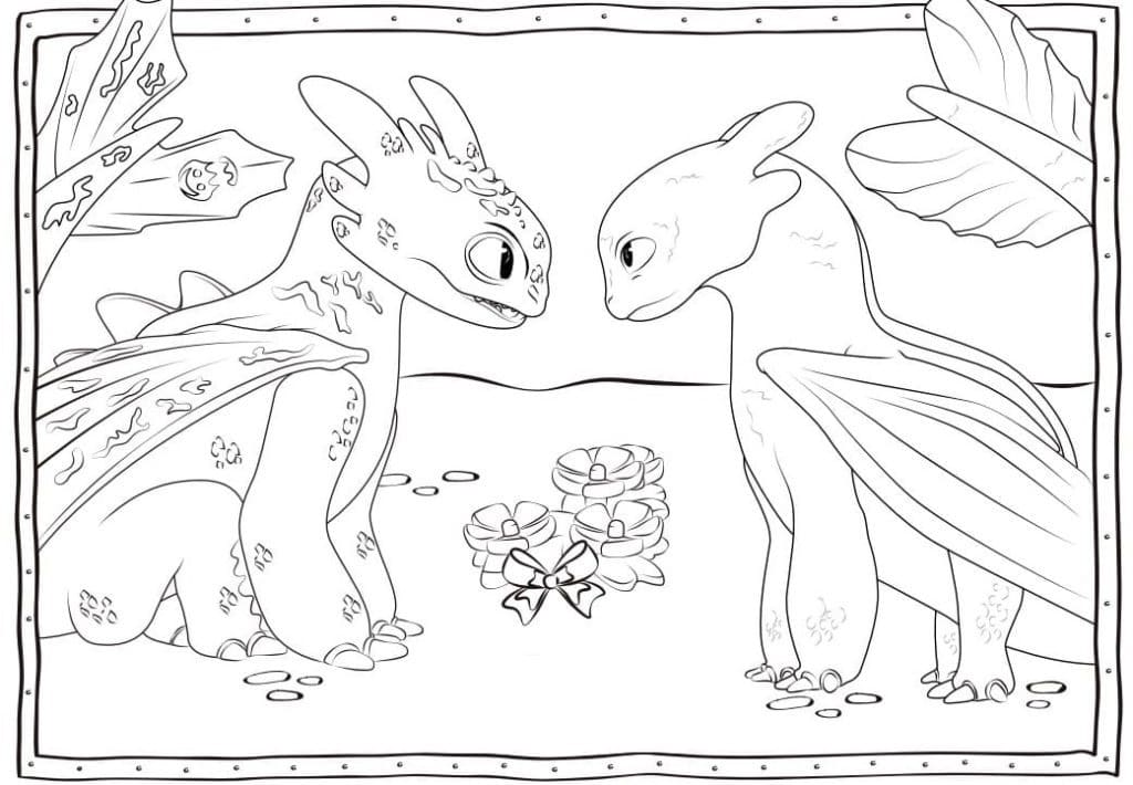 Desenho de Banguela 03 de Como Treinar o Seu Drago para imprimir e colorir