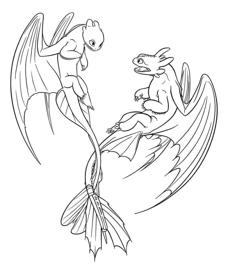 Dibujo de Chimuelo 36 de Cómo entrenar a tu dragón para colorear