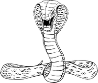 Coloriage d'un serpent de style dessin animé