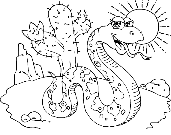 Dibujo 13 de serpientes para imprimir y colorear