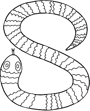 Dibujo 22 de Serpientes para imprimir y colorear