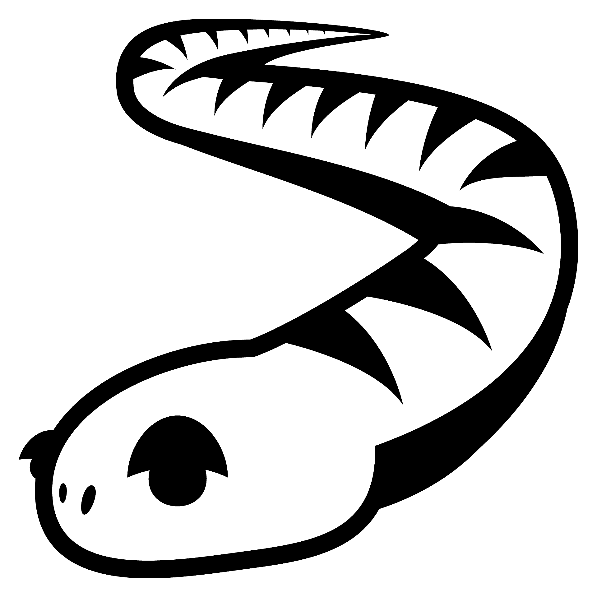Disegno da colorare di un serpente stile cartoon