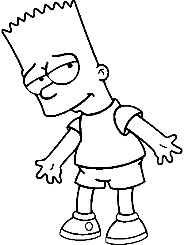 Desenho 3 de Simpsons para imprimir e colorir
