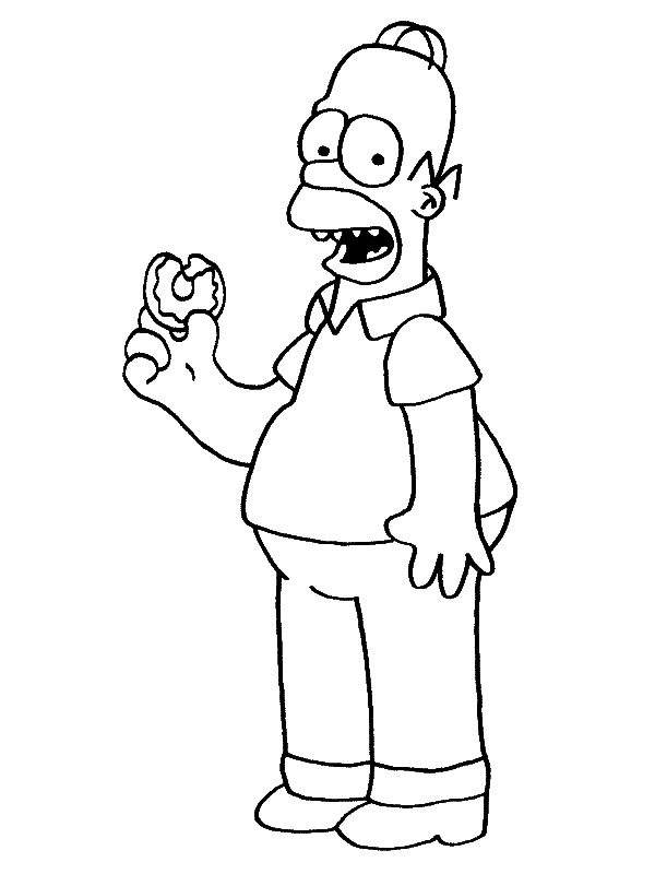 Drawing 8 from Simpsons coloring page to print and coloring