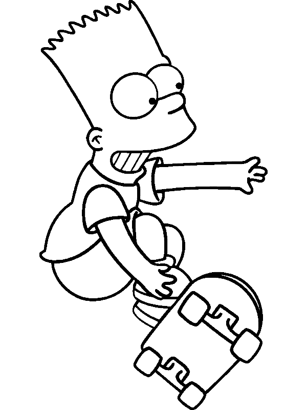 Coloriage 10 de Simpsons  imprimer et colorier