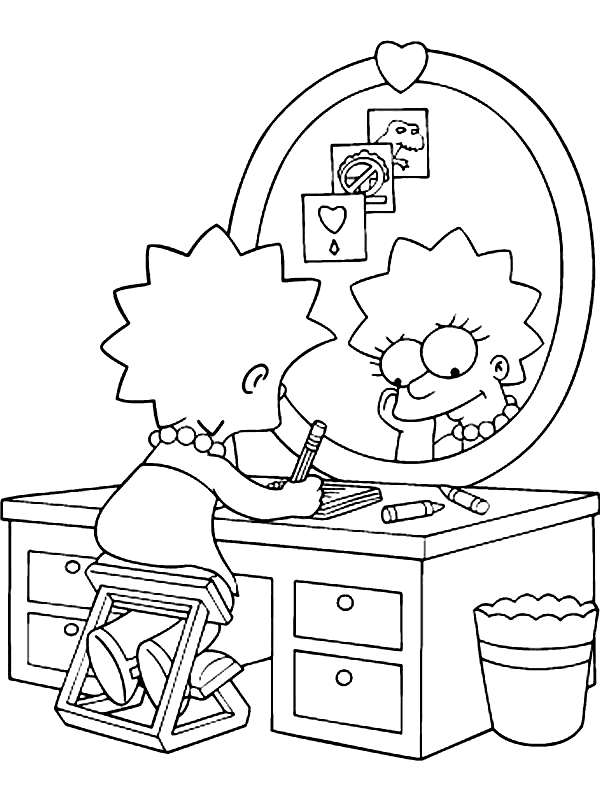 Drawing 11 from Simpsons coloring page to print and coloring