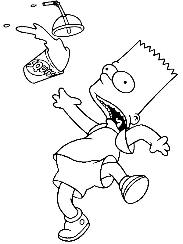 Coloriage 12 de Simpsons  imprimer et colorier