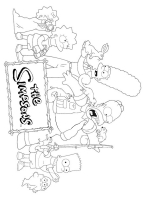 Coloriage 14 de Simpsons  imprimer et colorier