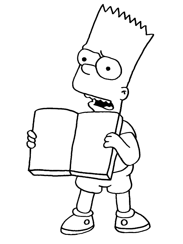 Desenho 16 de Simpsons para imprimir e colorir