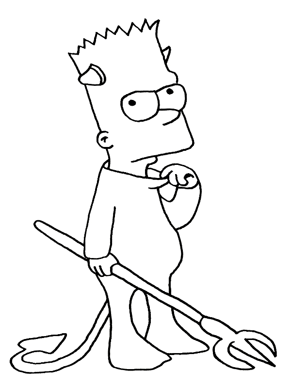 Ausmalbilder 18 von Simpsons zum Drucken und Frben