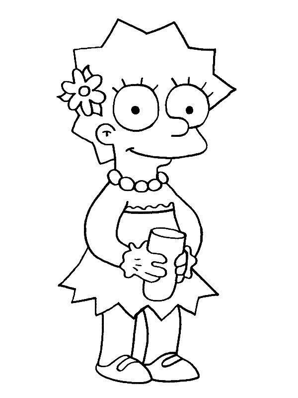 Desenho 19 de Simpsons para imprimir e colorir