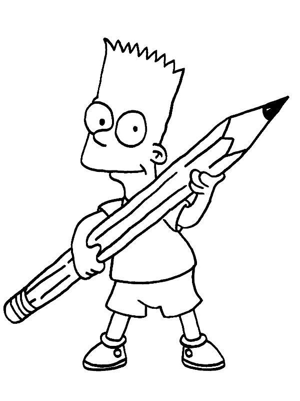 Desenho 20 de Simpsons para imprimir e colorir