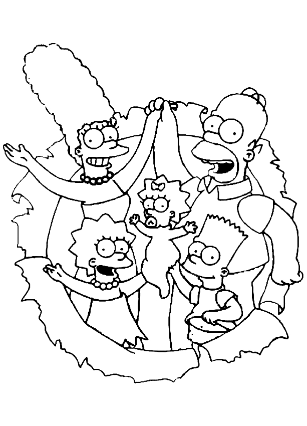 Simpsons tekenen om af te drukken en te kleuren