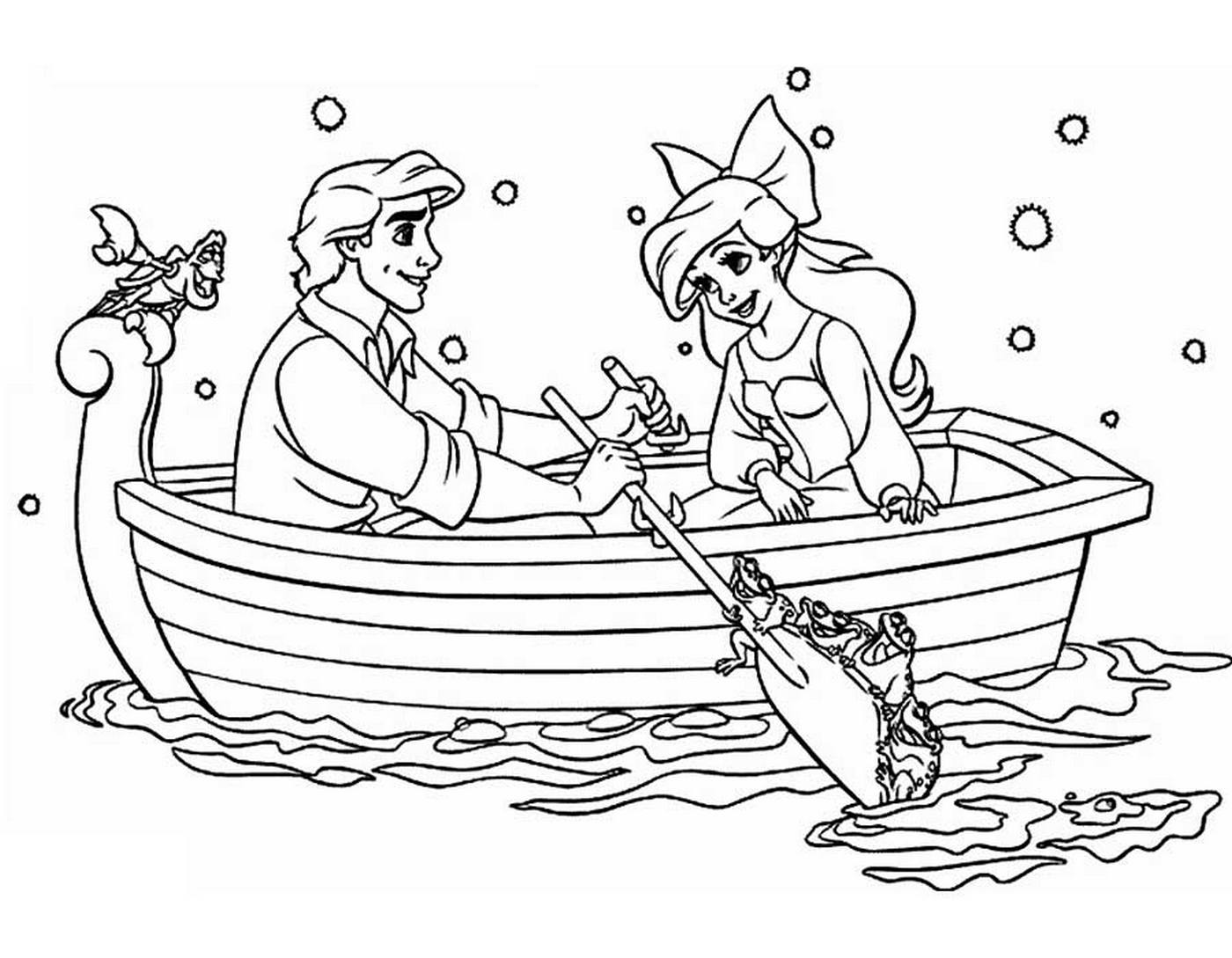 Desen cu Ariel 44 din Mica Sirenă pentru imprimare și colorare