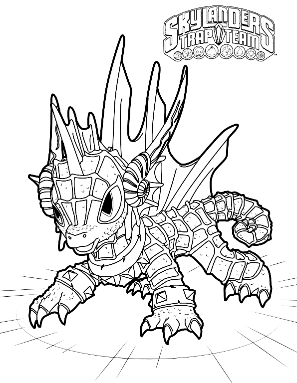 Drawing 7 from Skylanders coloring page to print and coloring