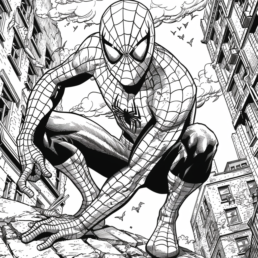 Spider-man 06  coloring pages to print and coloring
