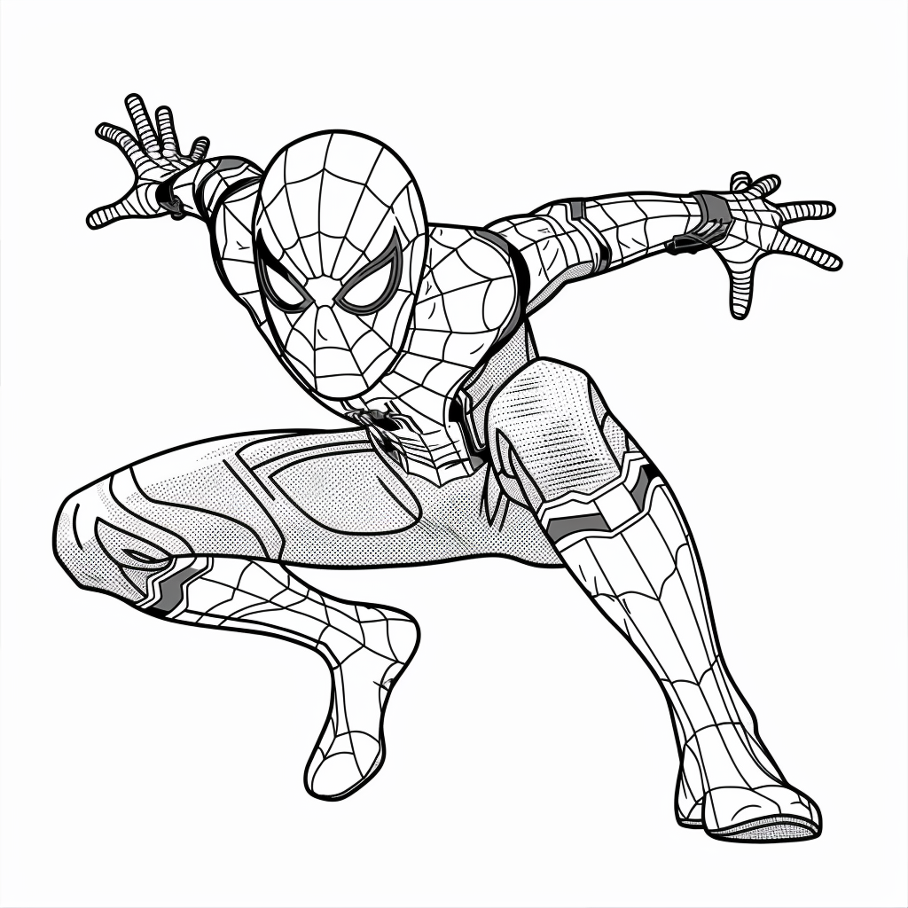 Coloriage 09 de Spider-Man  imprimer et colorier