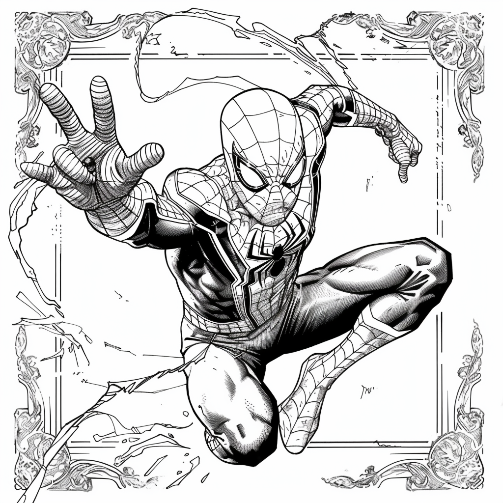Spider-man 10  coloring page to print and coloring