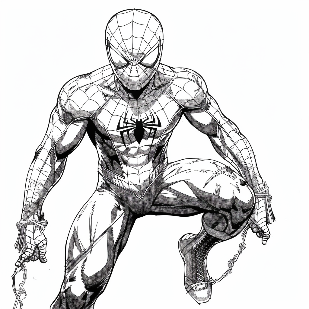 Spider-man 12  coloring page to print and coloring