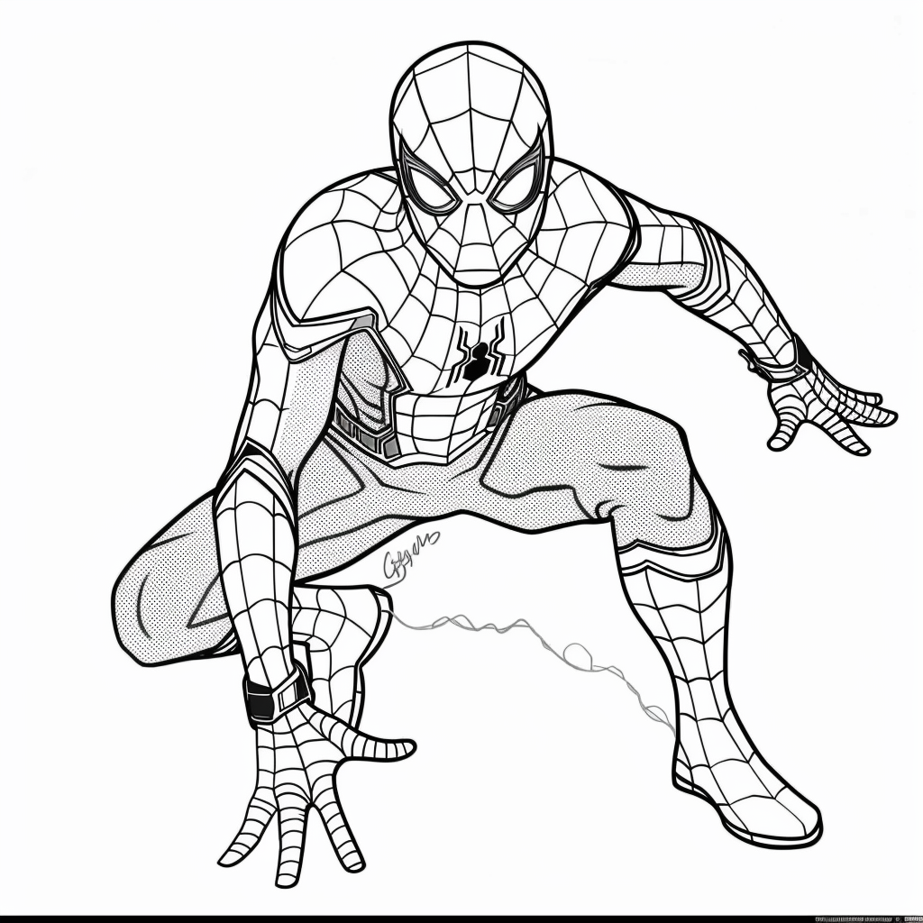 Coloriage 16 de Spider-Man  imprimer et colorier
