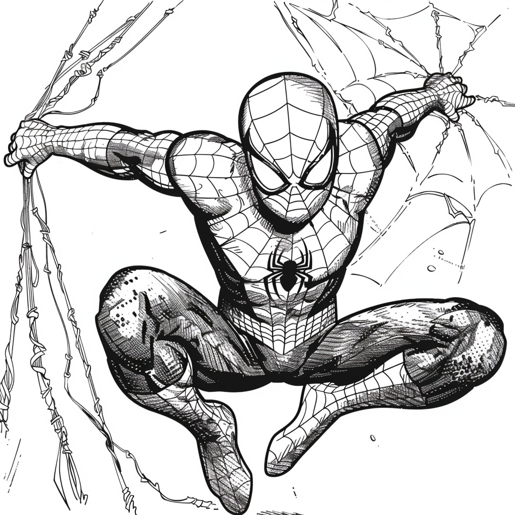 Spider-man 18  coloring page to print and coloring