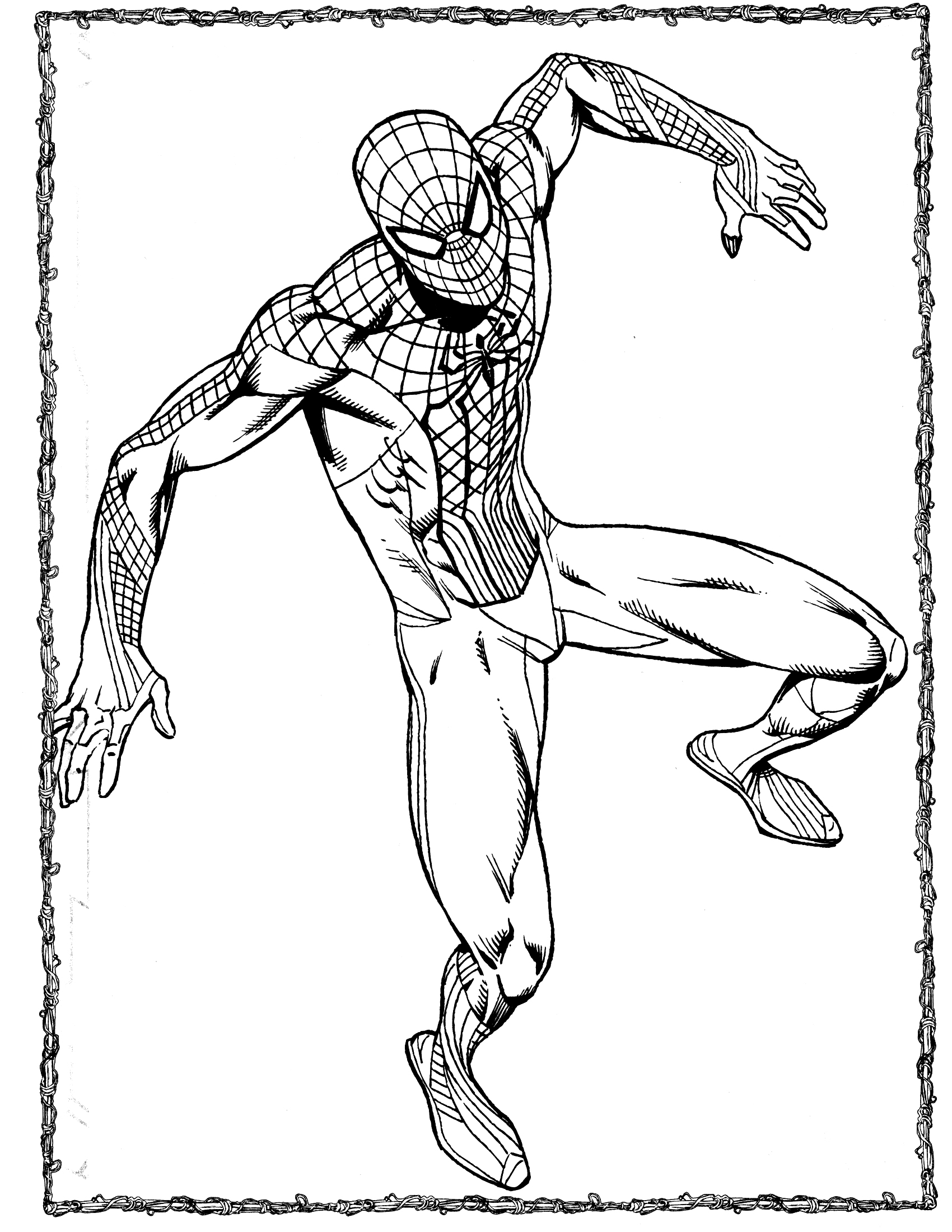 Disegno di Spiderman da stampare e colorare 