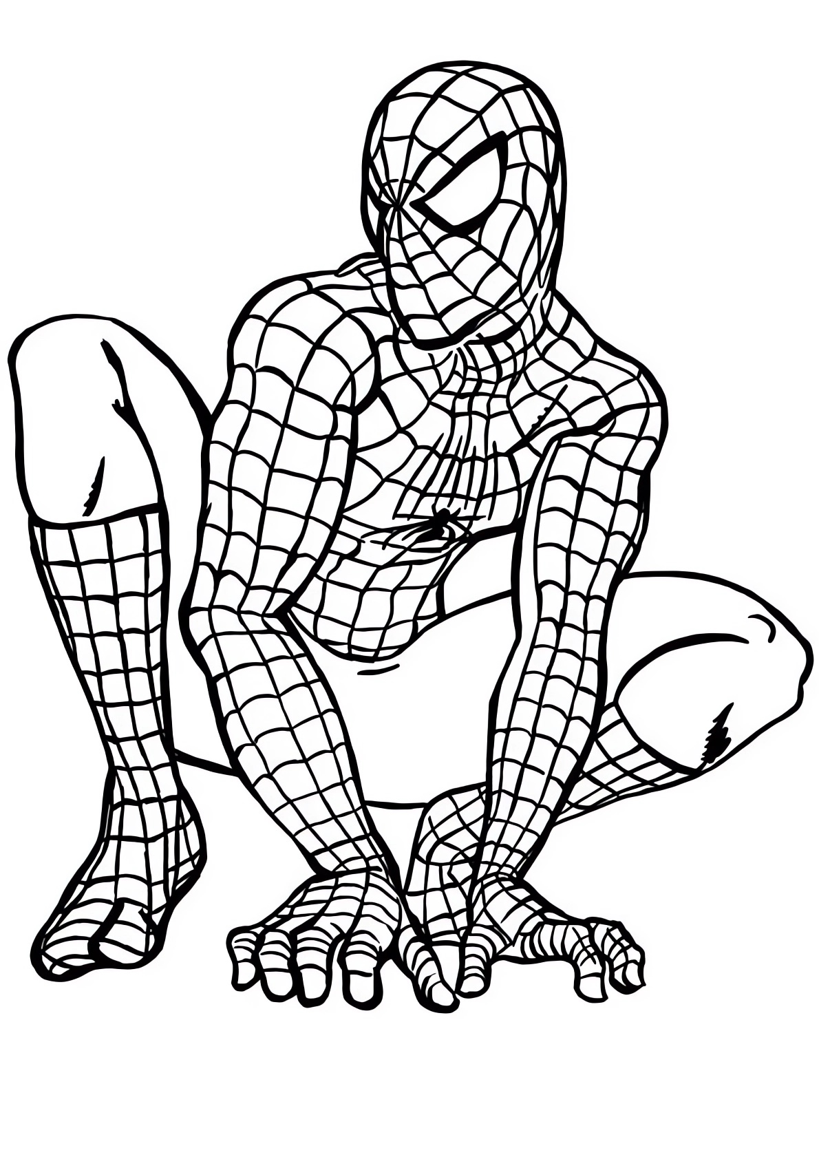 Spiderman para colorear y imprimir