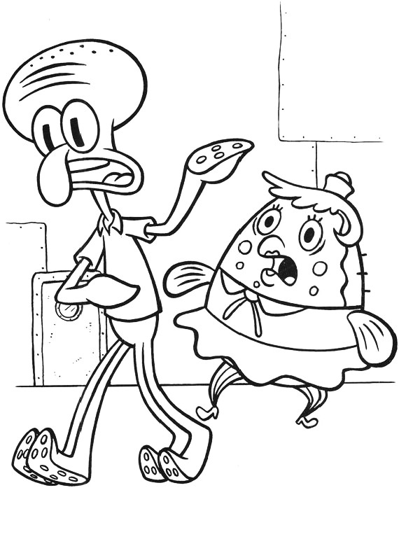 Disegno Di Squiddi E Signora Puff ぬり絵