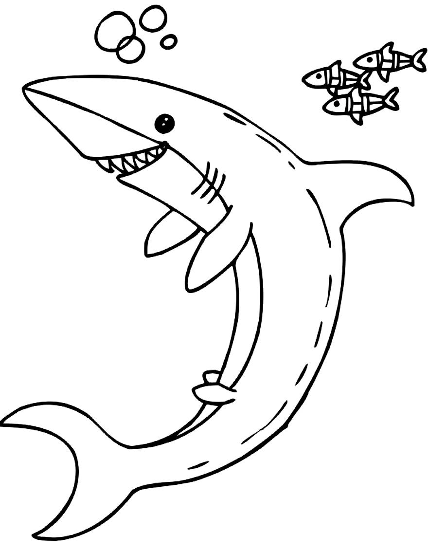 Drawing 12 from Sharks coloring page to print and coloring