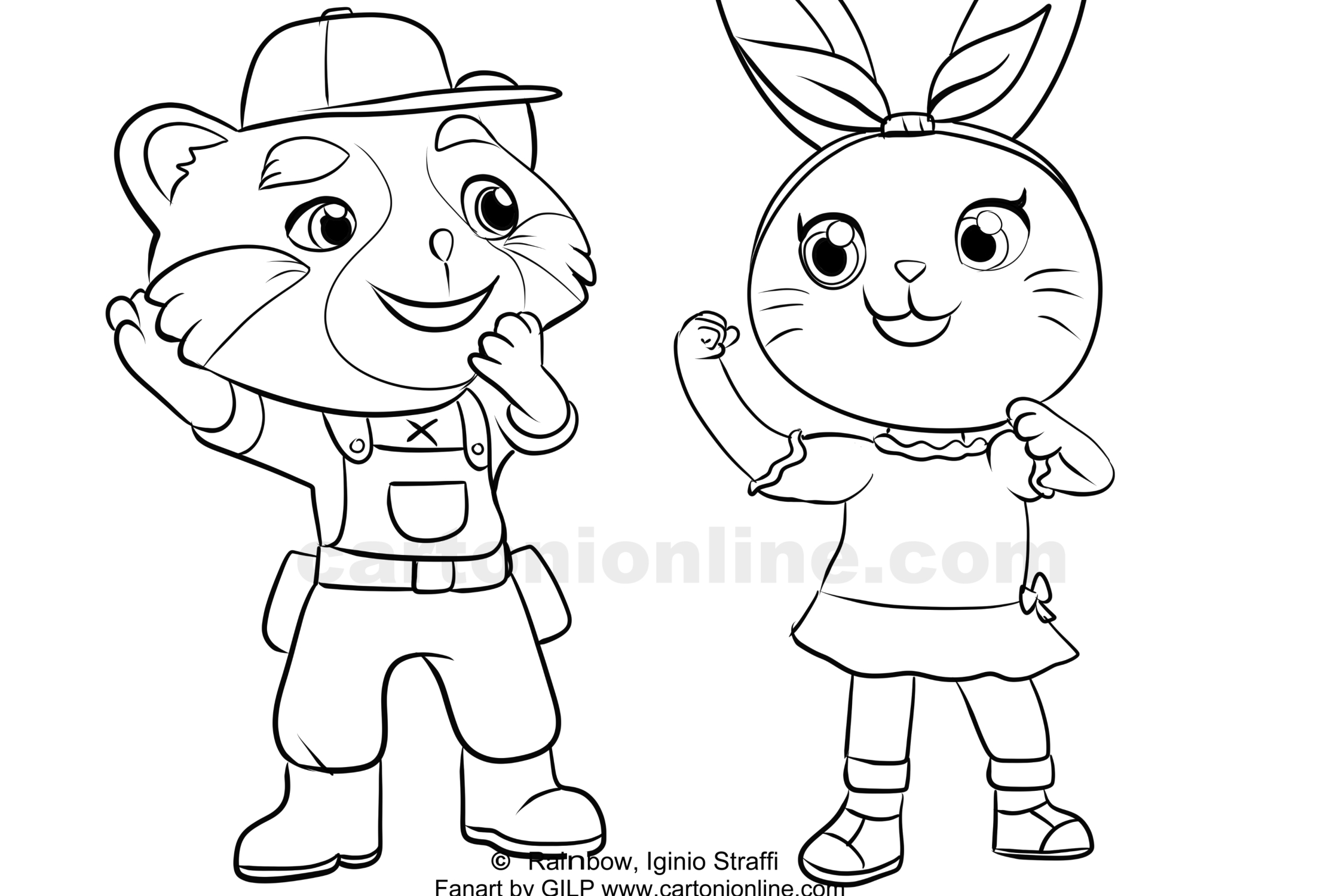 Summer & Todd from Summer & Todd coloring page to print and color