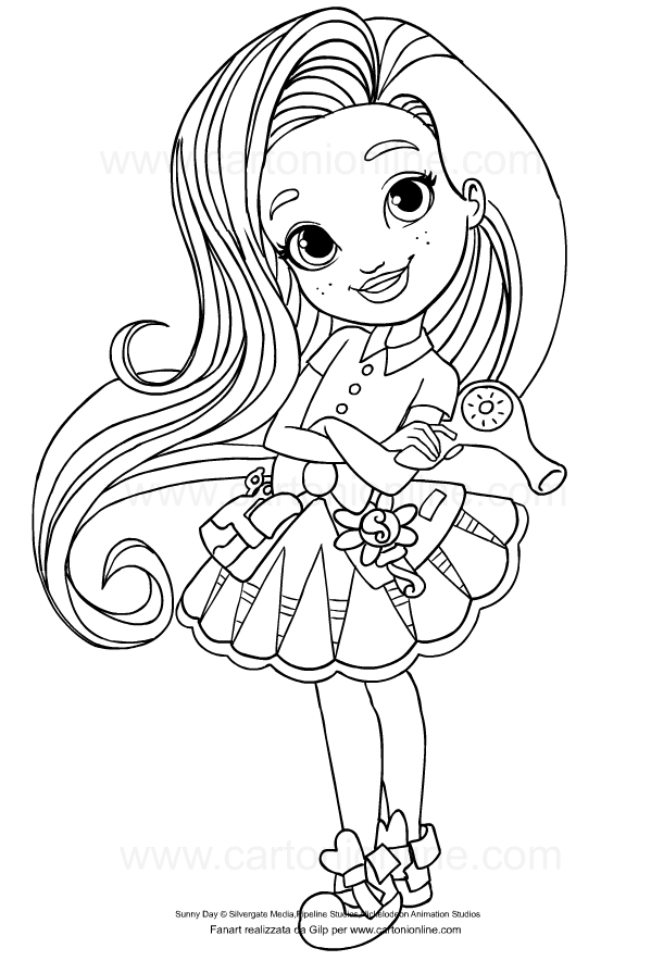 Sunny's Sunny Days coloring page to print and color