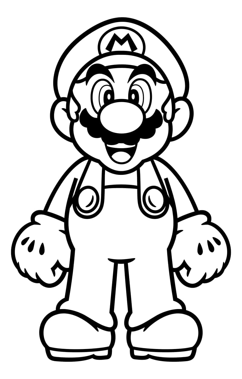 Coloriage 01 de Super Mario  imprimer et colorier