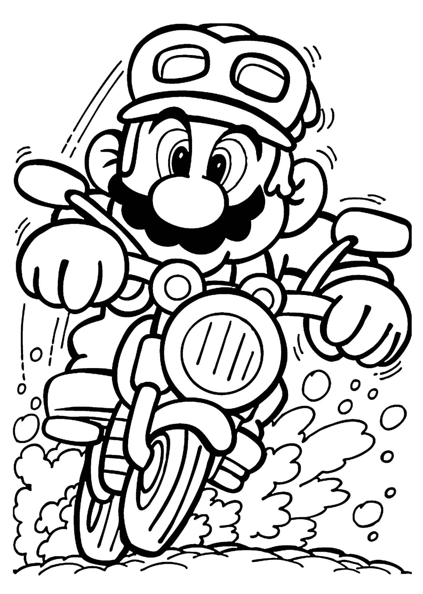 Drawing 03 of Super Mario to print and color
